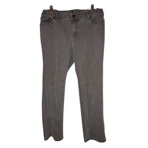 Additions by Chicos (2 Short) Women’s Size‎ 12 Gray Straight Leg Jeans Stretch